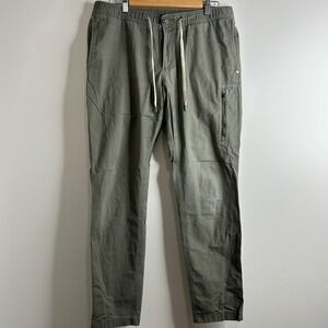 Vuori Climber Ripstop Pants Mens‎ XL Green Drawstring Pockets Stretch Hiking